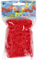 Rainbow Loom® - Loom-Bänder, Rot, 600 Stück