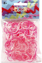Rainbow Loom® - Gummibänder, Weiß, Pink,...