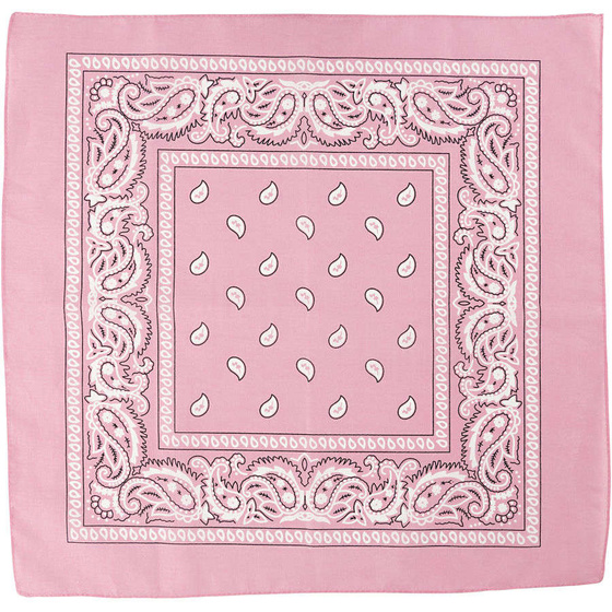 Bedrucktes Bandana-Tuch, Gre 55x55 cm, Pink
