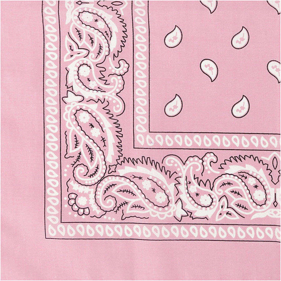 Bedrucktes Bandana-Tuch, Gre 55x55 cm, Pink