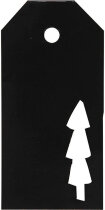 Geschenkanhnger, 5x10 cm, 300 g, Schwarz, Weihnachtsbaum, 15 Stck