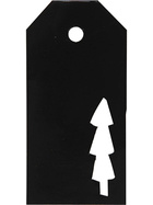 Geschenkanhnger, 5x10 cm, 300 g, Schwarz, Weihnachtsbaum, 15 Stck