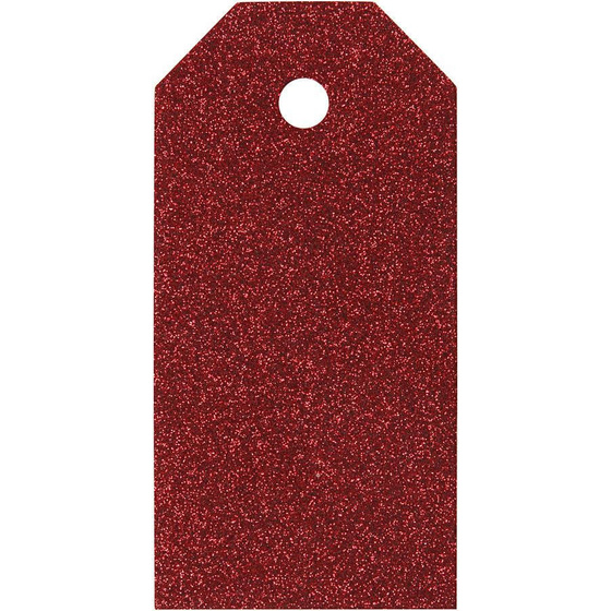 Geschenkanhänger, 5x10 cm, 300 g, Rot, 15 Stück