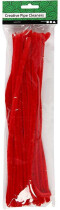 Pfeifenreiniger, 9 mm x  30 cm, Rot, 25 Stück