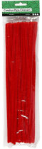 Pfeifenreiniger, 6 mm x  30 cm, Rot, 50 Stück