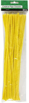 Pfeifenreiniger, 6 mm x  30 cm, Gelb, 50 Stück