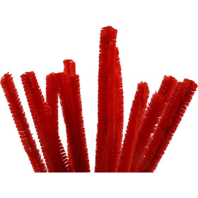 Pfeifenreiniger, 15 mm x  30 cm, Rot, 15 Stck