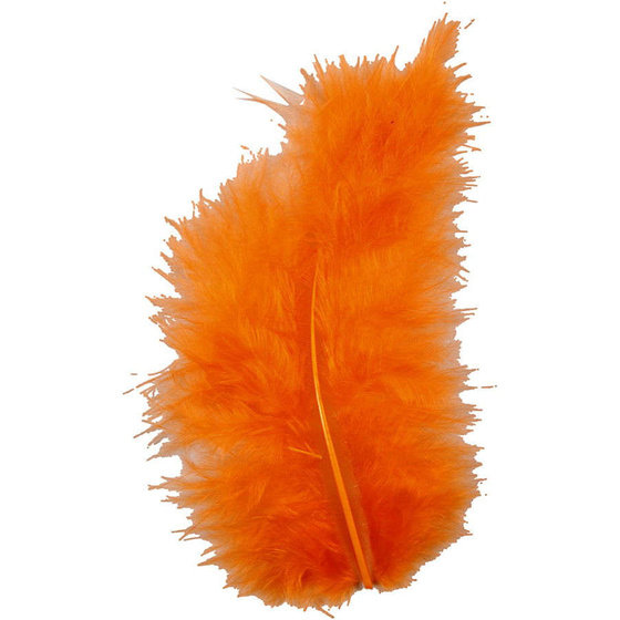 Federn, 5-12 cm, Orange, 15 Stck