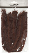 Pfeifenreiniger / Chenille-Draht, 30 mm x  40 cm, Braun, 4 Stück