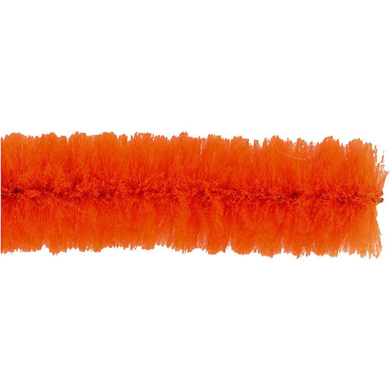 Pfeifenreiniger, 9 mm x  30 cm, Orange, 25 Stck