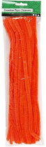 Pfeifenreiniger, 9 mm x  30 cm, Orange, 25 Stück