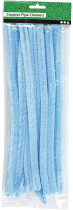 Pfeifenreiniger, 15 mm x  30 cm, Blau, 15 Stück