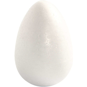 Styropor-Eier, 12 cm, Wei Styropor