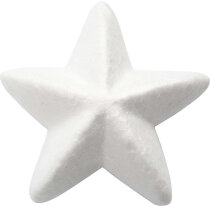 Stern, 11 cm, Weiß, Styropor, 25 Stück