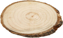 Holzscheiben, ca. 9,5x6 cm, Strke: 6 mm, 12 Stck