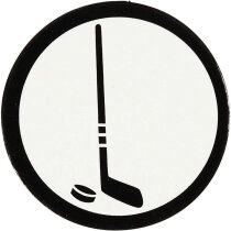 Stanzfigur aus Pappe, Eishockey-Schlger, Wei/Schwarz, 25 mm, 20 Stck
