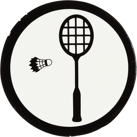 Stanzfigur aus Pappe, Weis/Schwarz, 25 mm, Tennis-Schläger, 20 Stück