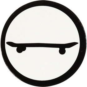 Stanzfigur aus Pappe, Weis/Schwarz, 25 mm, Skateboard, 20 Stück