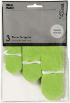 Seidenpapier-Pompons, Lime