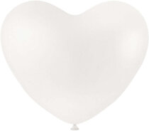 Ballons in Herzform, Weiß, Herz