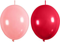 Ballons, Hellrot, Rot, Ketten-Ballons