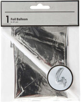 Folienballon - 4, Silber, H 41 cm, 4