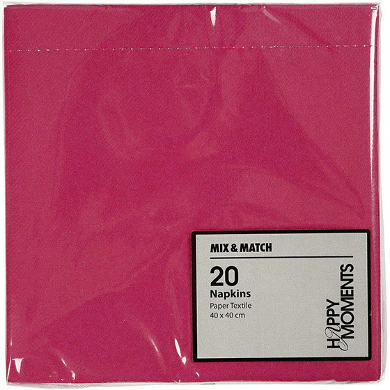 Servietten, Pink, 40 x 40 cm, 20 Stck