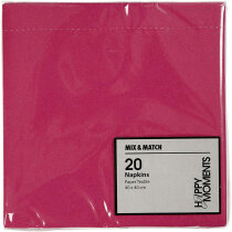 Servietten, Pink, 40 x 40 cm, 20 Stück
