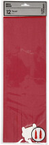 Papier-Quasten, Weinrot/Rot, 12 x 35 cm, 12 Stück