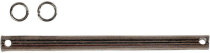 Abstandsröhrchen, 45 x 3 mm, Metallic-Hellgrau, 4Sets