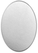 Metall-Schild, 18 mm, B 13 mm, Aluminium, Oval, 20...