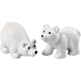 Kleine Tierfiguren "Eisbären", 2 Stück