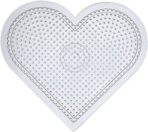 Nabbi Steckplatten, 15 cm, Transparent, großes Herz