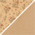 Lederpapier 49,5 cm, Hellbraun, Blumen-Druck