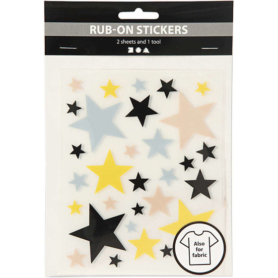 Rub-on-Sticker, Sterne, 2 Blatt