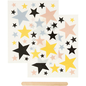 Rub-on-Sticker, Sterne, 2 Blatt