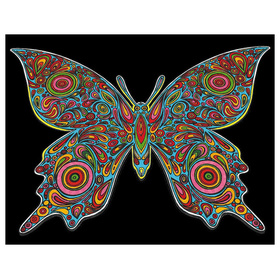 Samtbild Schmetterling 47 x 35 cm, zum Ausmalen