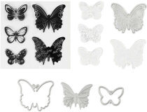 Stempel, Präge- und Stanzformen, 3,5 - 5,5 cm, Schmetterlinge