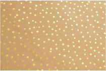 Lederpapier, 50 cm, Hellbraun, Gold-Druck, 1m