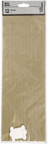 Papier-Quasten, Gold, 12 x 35 cm, 12Stck.