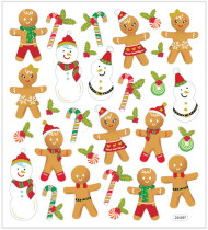 Sticker,  30 Stck., Lebkuchenfiguren