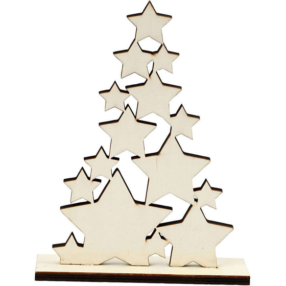 Deko-Weihnachtsbaum aus Sternen, H: 19,6cm,, 1 Stck