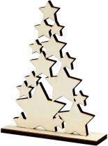 Deko-Weihnachtsbaum aus Sternen, H: 19,6cm,, 1 Stück