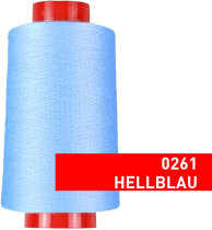 Overlock Nähgarn, 4000 m, 100 % Polyester Hellblau -...