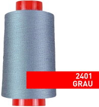 Overlock Nähgarn, 4000 m, 100 % Polyester Grau - 2401