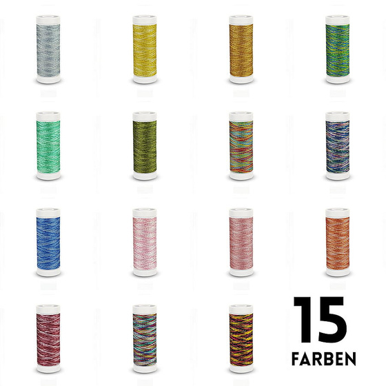 Universal Nähgarn, Multicolor, 125 m, 100 % Viskose, freie Farbwahl