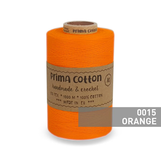 1000 Meter Baumwollgarn 0,8 mm, Schnur Seil Faden Stricken und Hkeln, Orange
