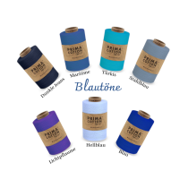 1000m Prima Cotton Baumwollgarn 0,8mm – 100% Naturbelassen 0183 - Stahlblau