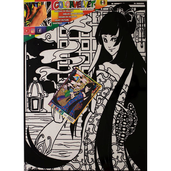 Ausmalbild, Samtbild- Japanische Teezeremonie, 47 x 35 cm