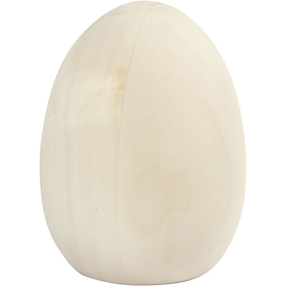 Ei aus Holz, 8 x 6 cm, Pappel, 1 Stck.
